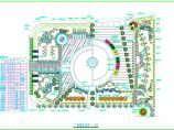 圆型中心广场绿化cad平面设计施工大图图片1