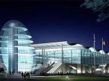 【山东】大型玻璃幕墙会展中心建筑方案文本(含CAD)图片1