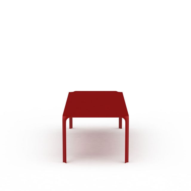 极简主义红色长方形餐桌3d模型下载下载