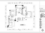 【湖北】清新简约现代三居室室内装修设计施工图（附效果图）图片1