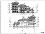 【浙江】某三层仿古建筑全套建筑设计施工图图片1