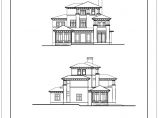 某三层北美风格独栋别墅建筑方案图（转角南入口、303平方米）图片1