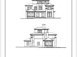某三层北美风格独栋别墅建筑方案图（南入口、340平方米）图片1