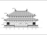 单层框架结构仿唐重檐庑殿大殿建筑设计施工图图片1