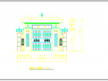某豪华别墅亭铁艺大门建筑设计CAD方案图图片1