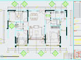 【东莞】幸福花苑一期1_D1两室一厅样板房装修施工图（含水电暖）图片1