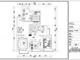 【四川】核心区简约现代风格四居室装修室内设计施工cad图图片1